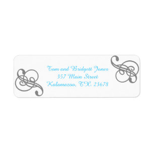Elegante Swirl Mailing Labels Vorlage