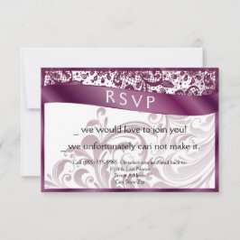 Elegante Swirl RSVP Card 3.5x5 Karte