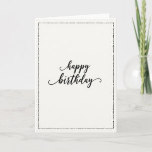 Elegante Swirl-Schrift-Geburtstagskarte Karte