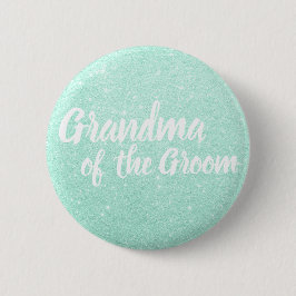 Elegante tadellose grüne Glittergroßmutter des Button