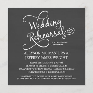 Elegante Tafel-Proben-Abendessen-Einladungen Einladung