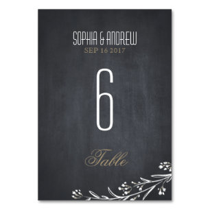 Elegante Tafel rustikale Hochzeitsstimmung Tischnu Tischnummer