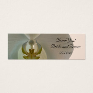 Elegante Tags der White Orchid-Gastgeschenk Hochze