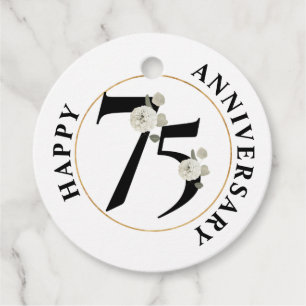 Elegante Tags des 5. Jahrestags Floral Gefallen Geschenkanhänger