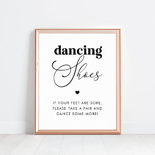 Elegante Tanzschuhe Gastgeschenk Hochzeit Poster