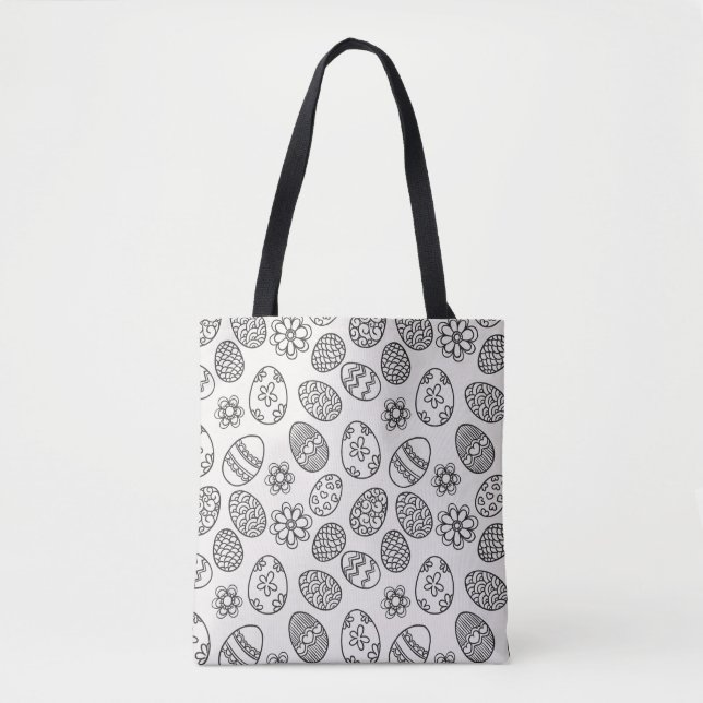 Elegante Taschen-Tasche des Osterei-Blumenmuster-| (Vorderseite)