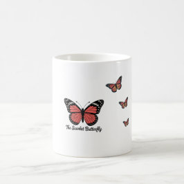 Elegante Tasse mit Scarlet Butterfly Design