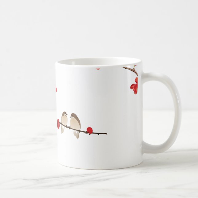Elegante Tasse Plum Blossom & Birds Classic - Time (Rechts)