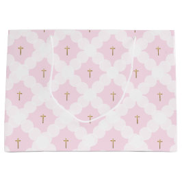 Elegante Taufe aus weißem Gold Große Geschenktüte