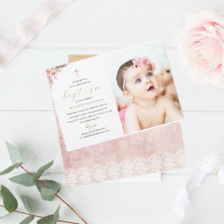 Elegante Taufe Kulturelle Veranstaltung benutzerde Einladung