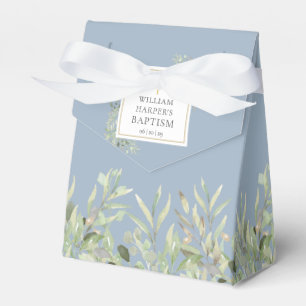 Elegante Taufgrünpflanze Laub Staubblau Geschenkschachtel