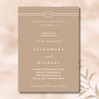 Elegante Taupe-Bibelvers-Christliche-Hochzeit