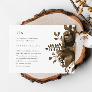 Elegante Taupe Hochzeit Ankündigung