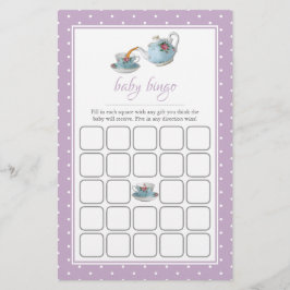Elegante Teacups Baby Dusche Tee Party Bingo