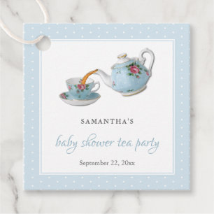 Elegante Teacups Kinderdusche Tea Gastgeschenk Tag Geschenkanhänger