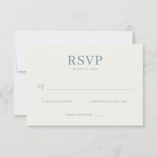 Elegante Teal-RSVP-Karte RSVP Karte