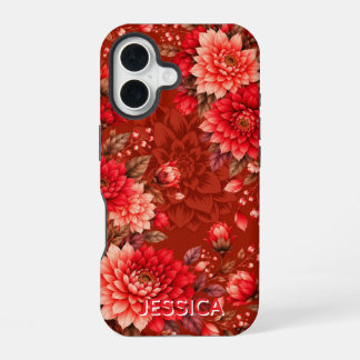 Elegante Teal-Schwertlilien-Blumen individuell iPhone 16 Hülle