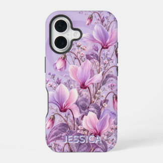 Elegante Teal-Schwertlilien-Blumen individuell iPhone 16 Hülle