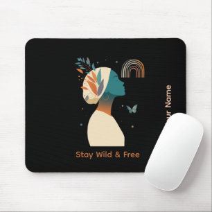 Elegante Teal- und Gold-Darstellung eines weiblich Mousepad