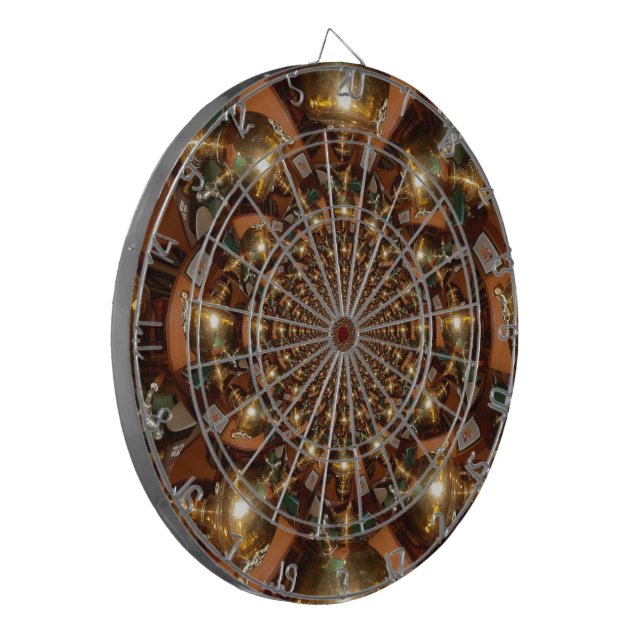 Elegante Teekultur - Vintage Samovars Dartscheibe (Vorderseite Links)