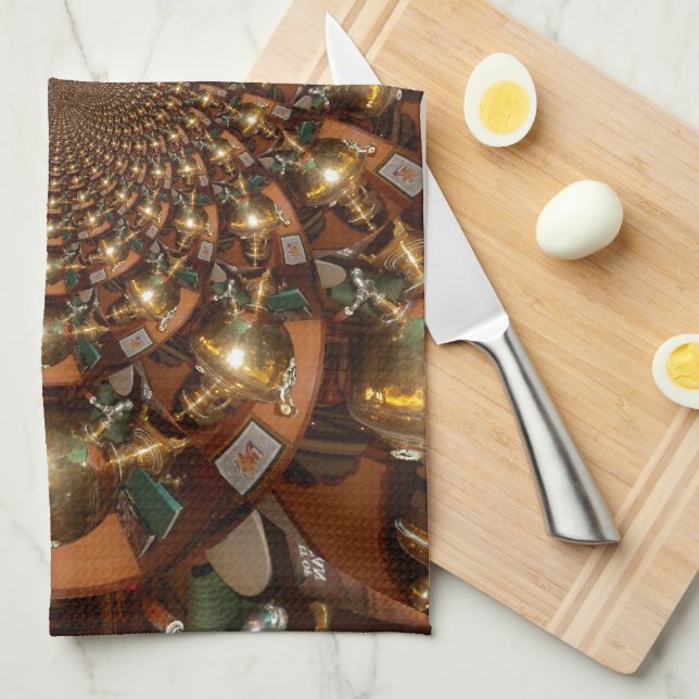 Elegante Teekultur - Vintage Samovars Handtuch (Viertel Falte)