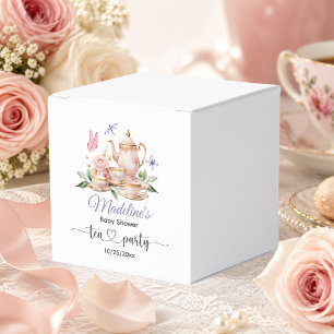 Elegante Teeparty-Schmetterlinge Baby Shower  Geschenkschachtel