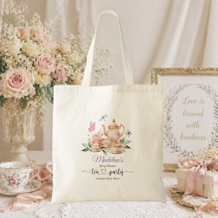 Elegante Teeparty Schmetterlinge Babyparty Tragetasche