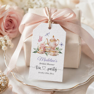 Elegante Teeparty-Schmetterlinge Brautparty Geschenkanhänger