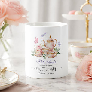 Elegante Teeparty-Schmetterlinge Brautparty Kaffeetasse