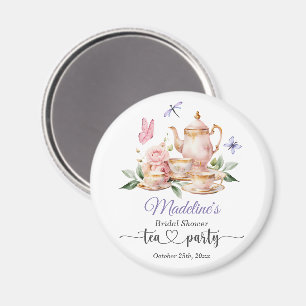 Elegante Teeparty-Schmetterlinge Brautparty Magnet