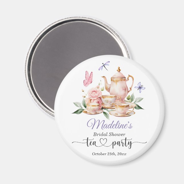Elegante Teeparty-Schmetterlinge Brautparty  Magnet (Vorderseite/Rückseite)