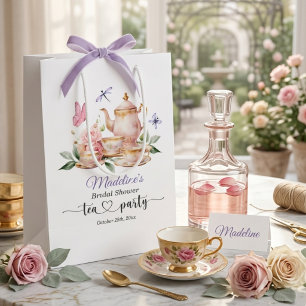 Elegante Teeparty-Schmetterlinge Brautparty Mittlere Geschenktüte