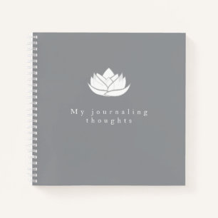 Elegante Template Lotus Blume Journaling Thoughts Notizbuch