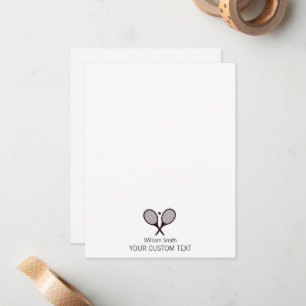 Elegante Tennis Personal Stationery Mitteilungskarte
