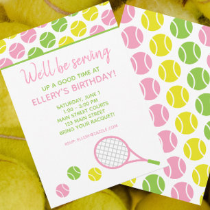 Elegante Tennisparty-Einladungen Einladung
