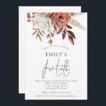 Elegante Terracotta Florals Fortieth Birthday Part Einladung<br><div class="desc">Elegante Terracotta Florals Fortieth Birthday Einladung. Ein elegantes Set-Skript für den Anlass und leicht personalisieren Sie die Erholung des Textes auf Ihre eigenen Bedürfnisse. Auf der anderen Seite befindet sich ein koordinierender rosafarbener Hintergrund.</div>