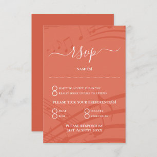 Elegante Terracotta Wedding RSVP Card