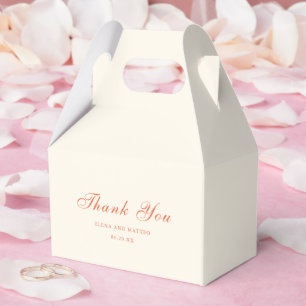 Elegante Terrakotta-Moderne Klassische Hochzeit Geschenkschachtel