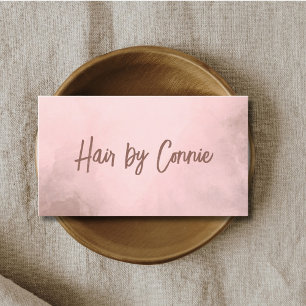 Elegante Textur Pastell Stylische Hairstylistin Visitenkarte