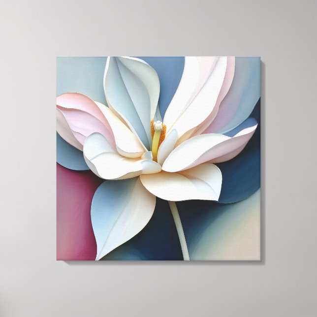 Elegante Textured Floral Art Leinwanddruck (Vorderseite)