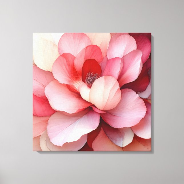 Elegante Textured Floral Art Leinwanddruck (Vorderseite)