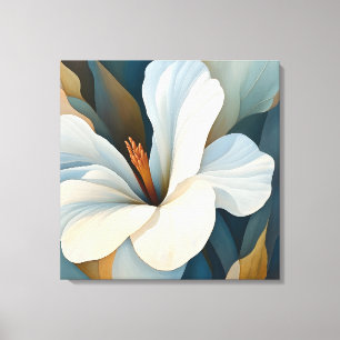 Elegante Textured Floral Art Leinwanddruck