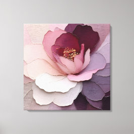 Elegante Textured Floral Art Leinwanddruck