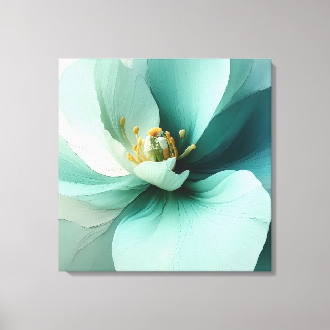 Elegante Textured Floral Art Leinwanddruck (Vorderseite)