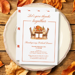 Elegante Thanksgiving-Einladung zum Dankes-Dinner Einladung