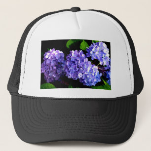 Elegante tiefe lila Blume Hydrangea Truckerkappe