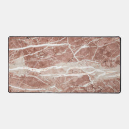 Elegante tiefe Rose und weißer Marmor Schreibtischunterlage