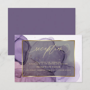 Elegante Tinte Rose Plum Empfang Einladung