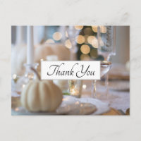 Elegante Tischdekoration für Thanksgiving, Danke