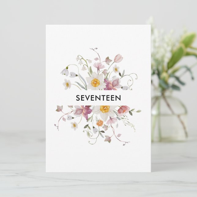 Elegante Tischnummer (Stehend Vorderseite)